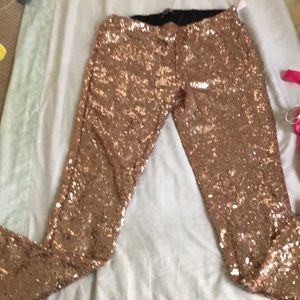 Fashion nova Rose gold sequin pants